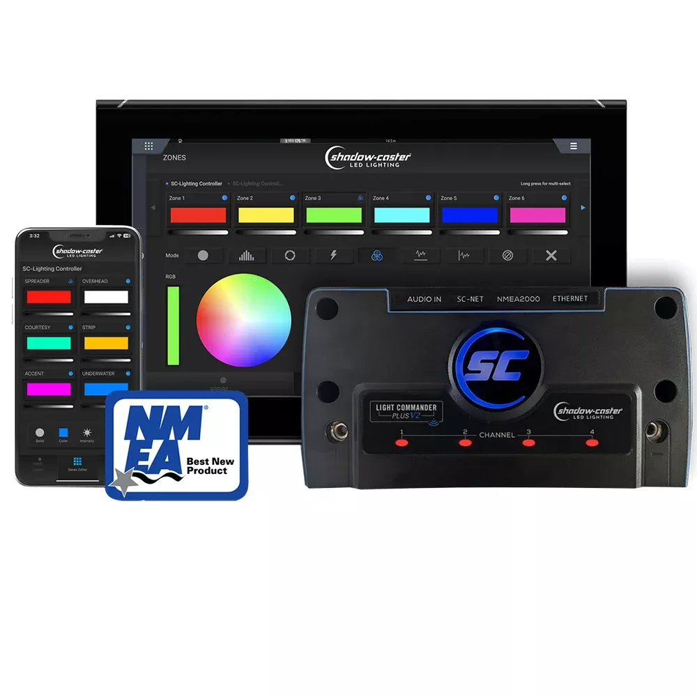 Shadow-Caster Light Commander Version 2 – 6-Zone Lighting Controller w/Bluetooth/Wi-Fi, NMEA 2000HTML Ethernet Connectivity