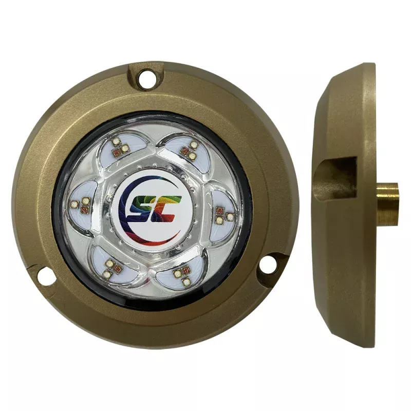 Shadow-Caster SC2 Series Bronze Surface Mount Underwater Light – Full-Color