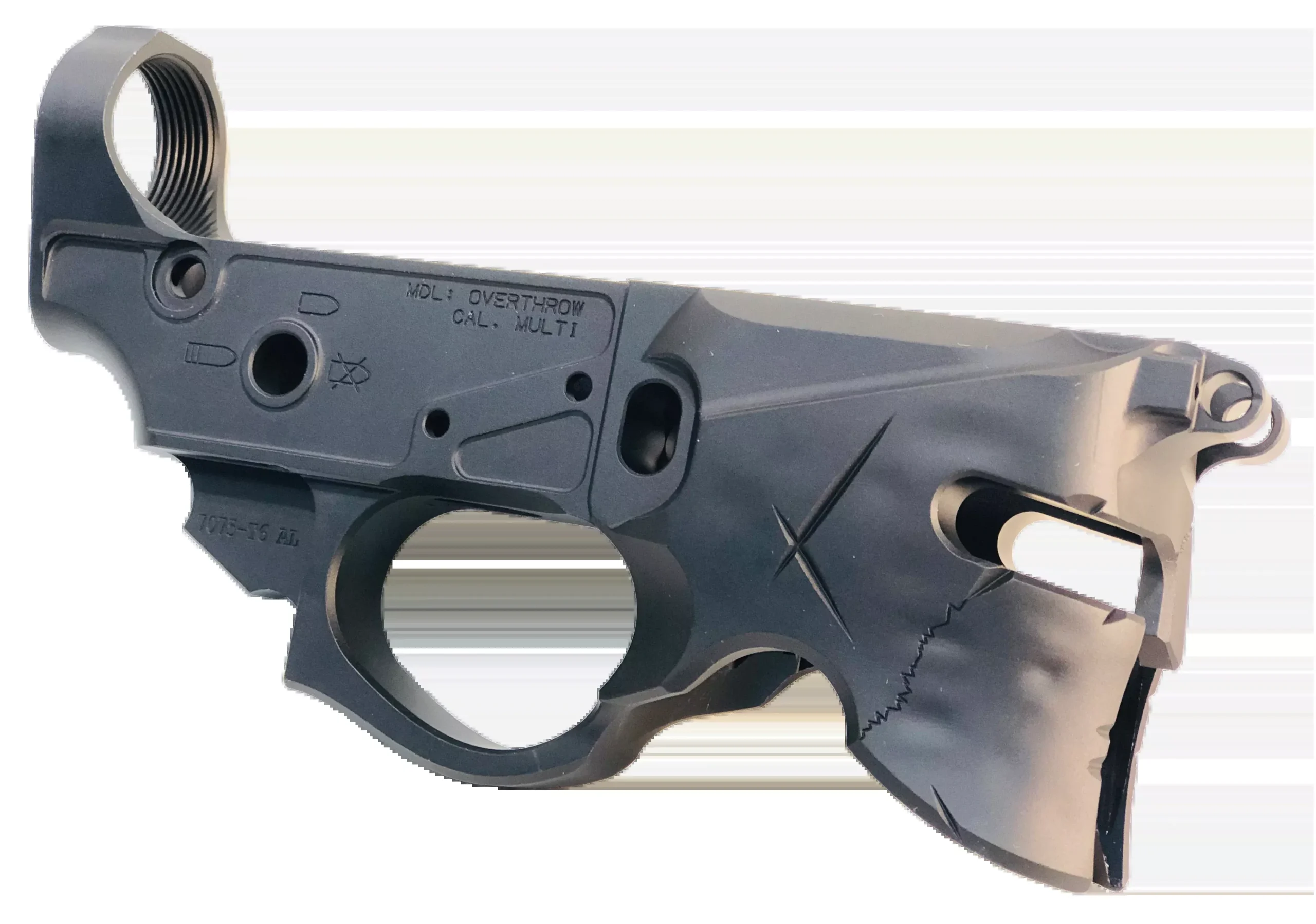 Sharps Bros Overthrow AR-15 Billet Stripped Lower Receiver Black Anodized 7075-T6 SBLR07