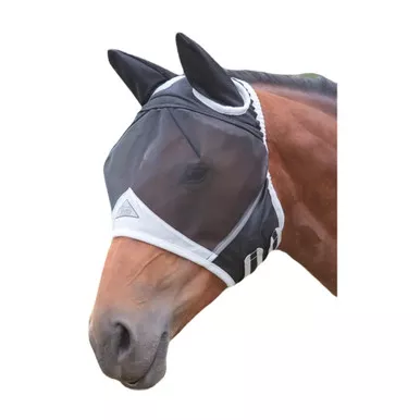 SHIRES Fine Mesh Cob Black Fly Mask With Ears (6662BLKCOB)