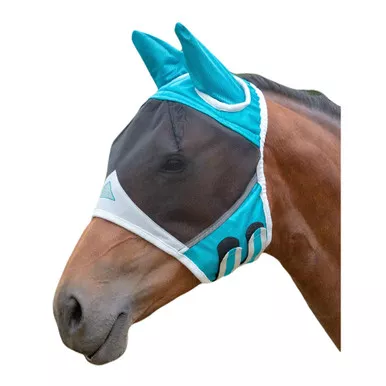 SHIRES Fine Mesh Cob Teal Fly Mask With Ears (6662TEALCOB)