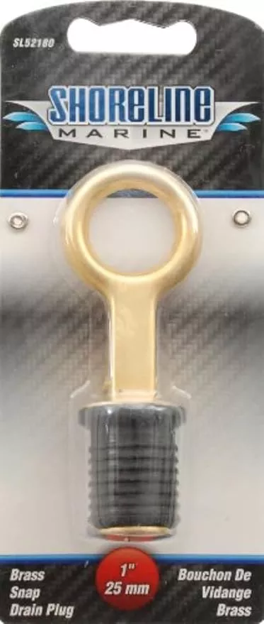Shoreline Marine Drain Plug Snap 1″ Brass #SL52180