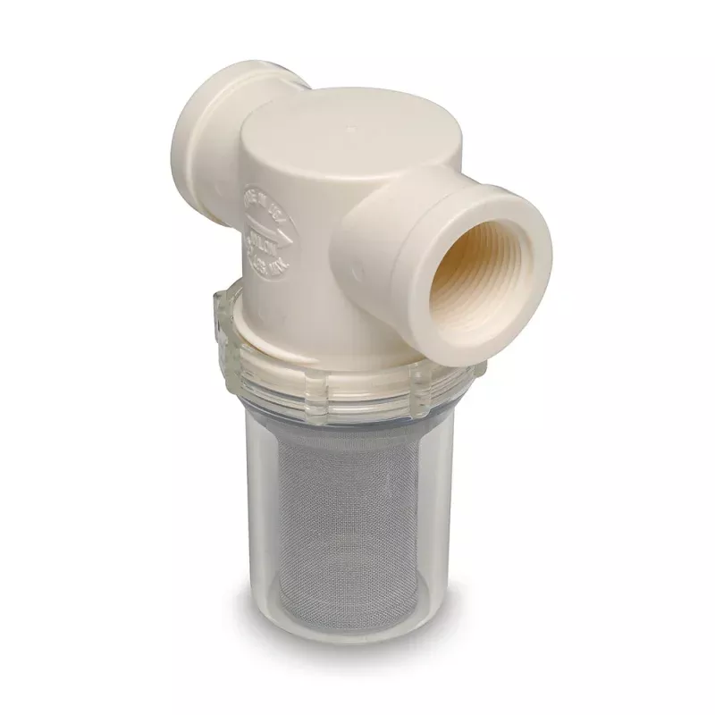 Shurflo by Pentair 1-1/4 Raw Water Strainer w/BracketFittings – 20 Mesh