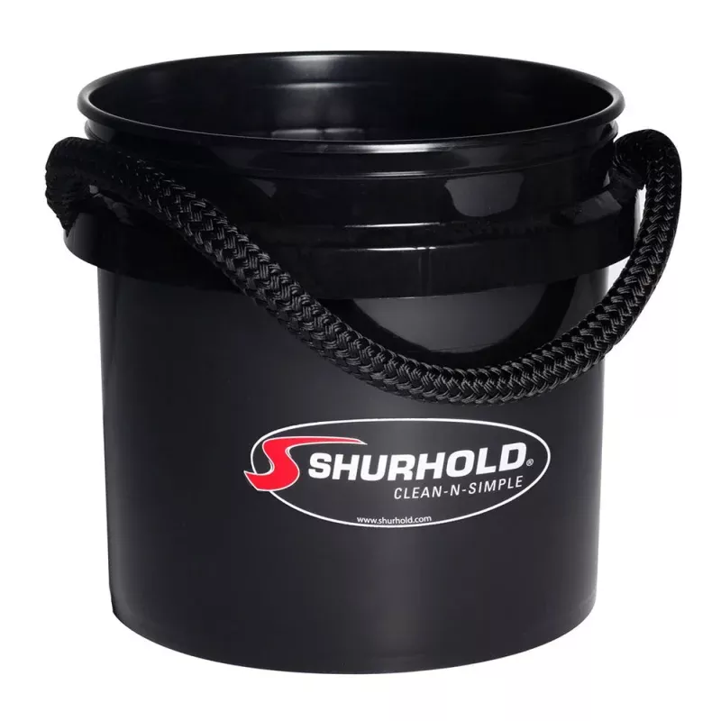 Shurhold Worlds Best Rope Handle Bucket – 3.5 Gallon – Black