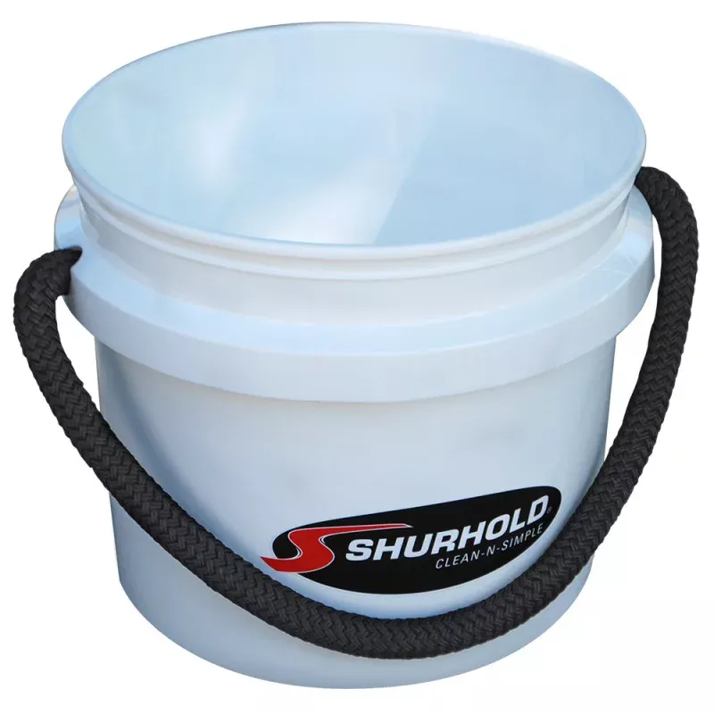 Shurhold Worlds Best Rope Handle Bucket – 3.5 Gallon – White