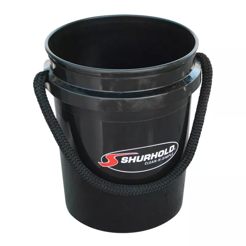 Shurhold Worlds Best Rope Handle Bucket – 5 Gallon – Black