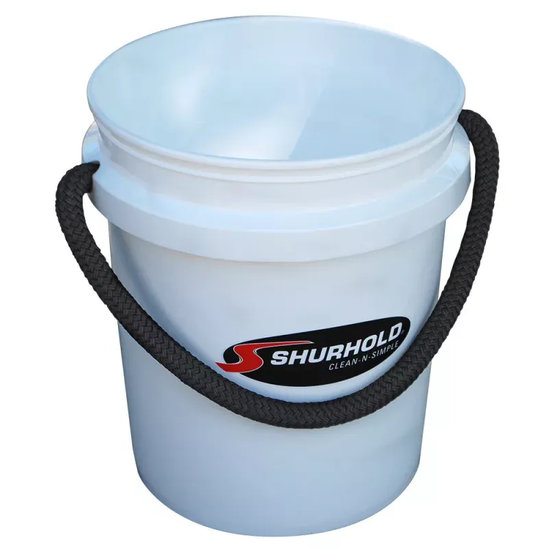 Shurhold Worlds Best Rope Handle Bucket – 5 Gallon – White