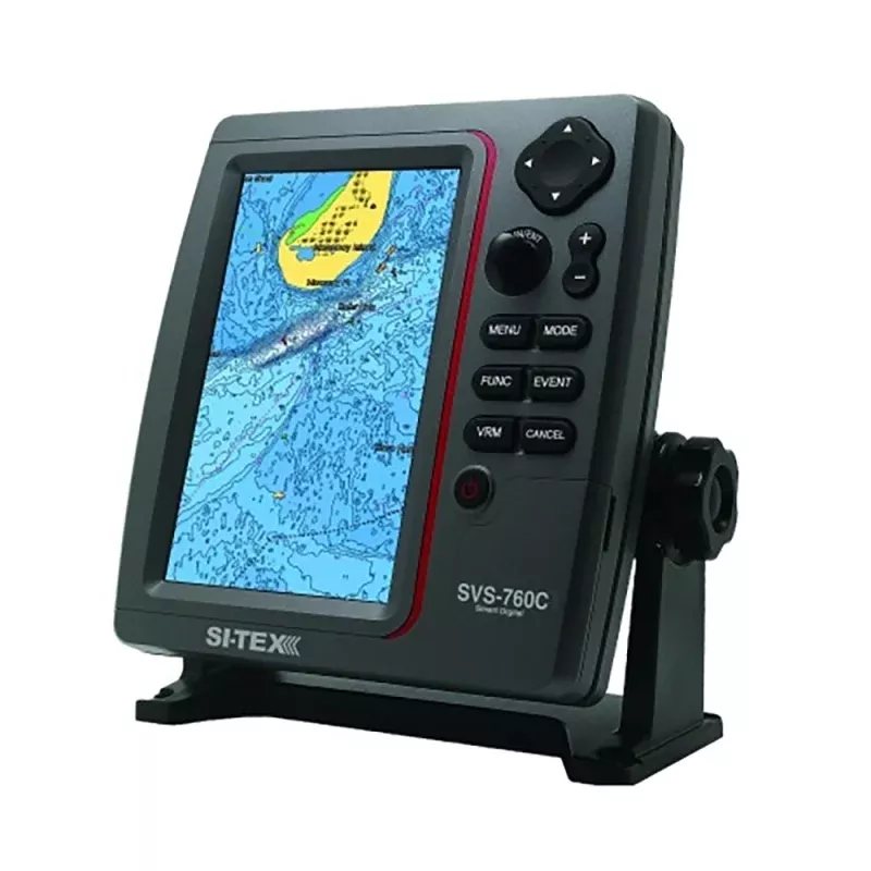 SI-TEX Standalone 7 GPS Chart Plotter System w/Color LCD, External GPS AntennaC-MAP 4D Card