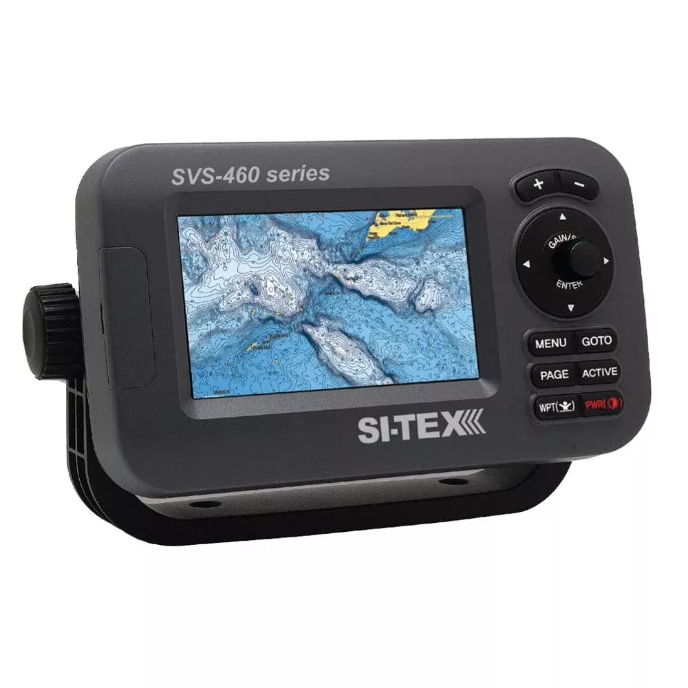 SI-TEX SVS-460C Chartplotter – 4.3″ Color Screen w/Internal GPS and Navionics+ Flexible Coverage