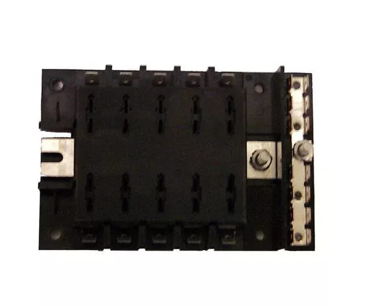 Sierra 160A 10 Gang ATO/ATC Black Polyester Fuse Block with Ground Bus Bar• FS40740