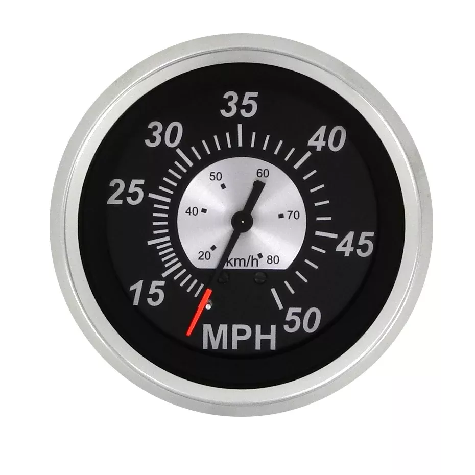 Sierra Black Sterling Series Speedometer 0- 50 MPH• 68960PH