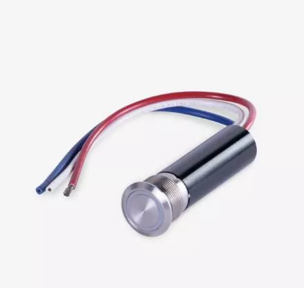 Sierra Push Button Switch, Blue/Red Halo• AV10120B
