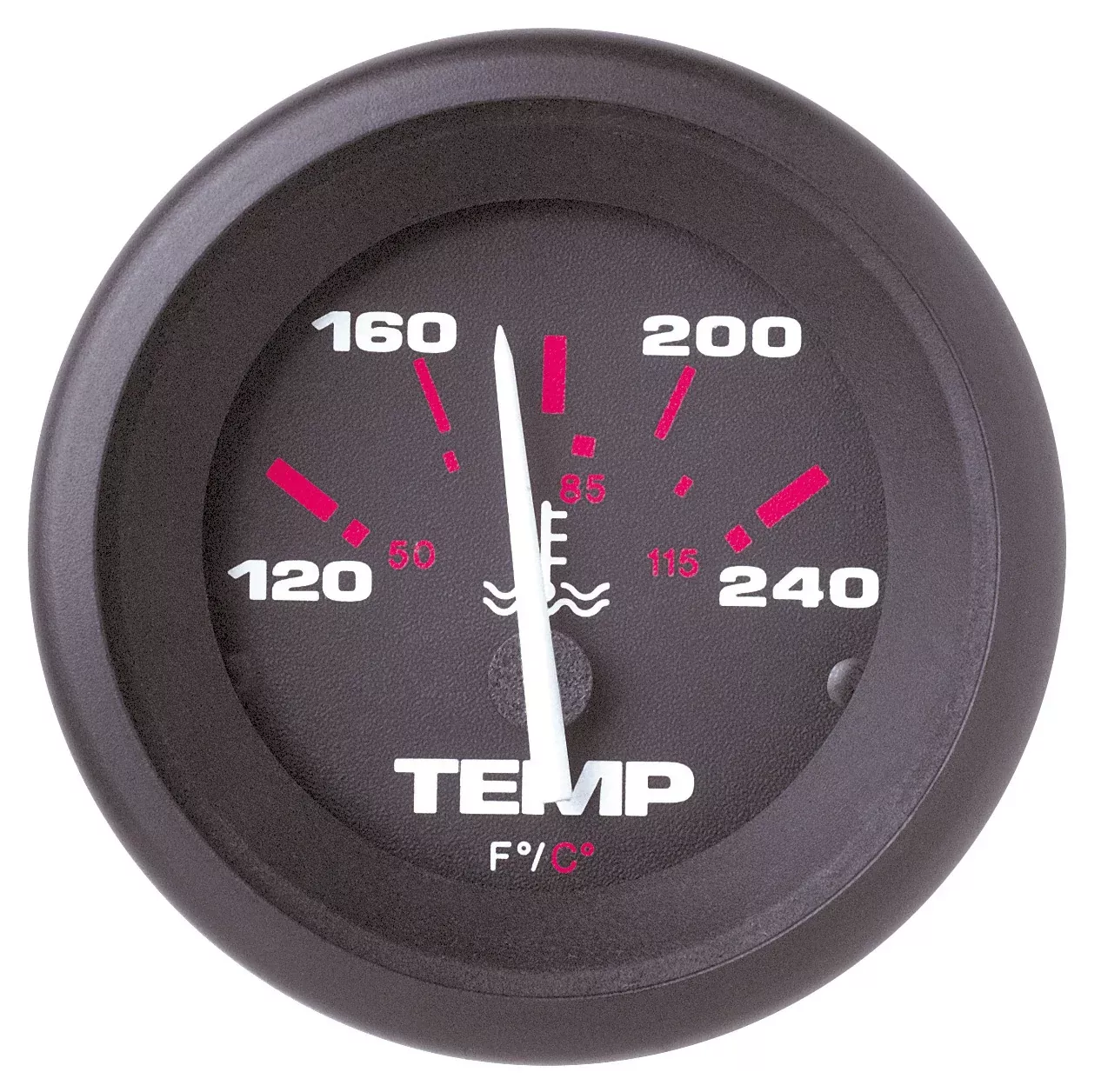 Sierra Water Temperature Gauge, 2", Black• 57904P