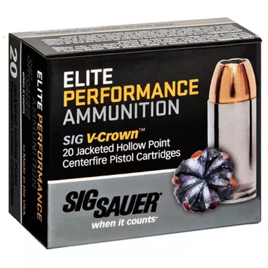 Sig Sauer Elite VCrown 357 Sig 125 GR JHP 20 Rounds, E357S1-20