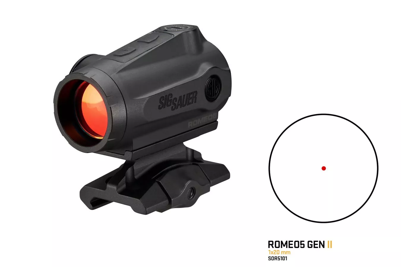 Sig Sauer Romeo5 Gen II Compact Red Dot Sight 1x20mm 1 MOA