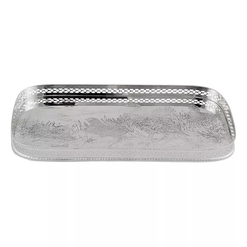 Silver Plated Grouse Tray 12" x 6"
