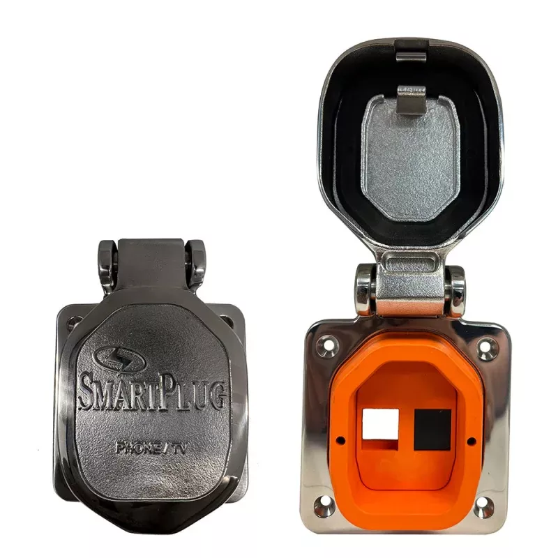 SmartPlug Data Port Case/Inlet Only – 316 SS Cover w/One Blank PlugOne Open Port