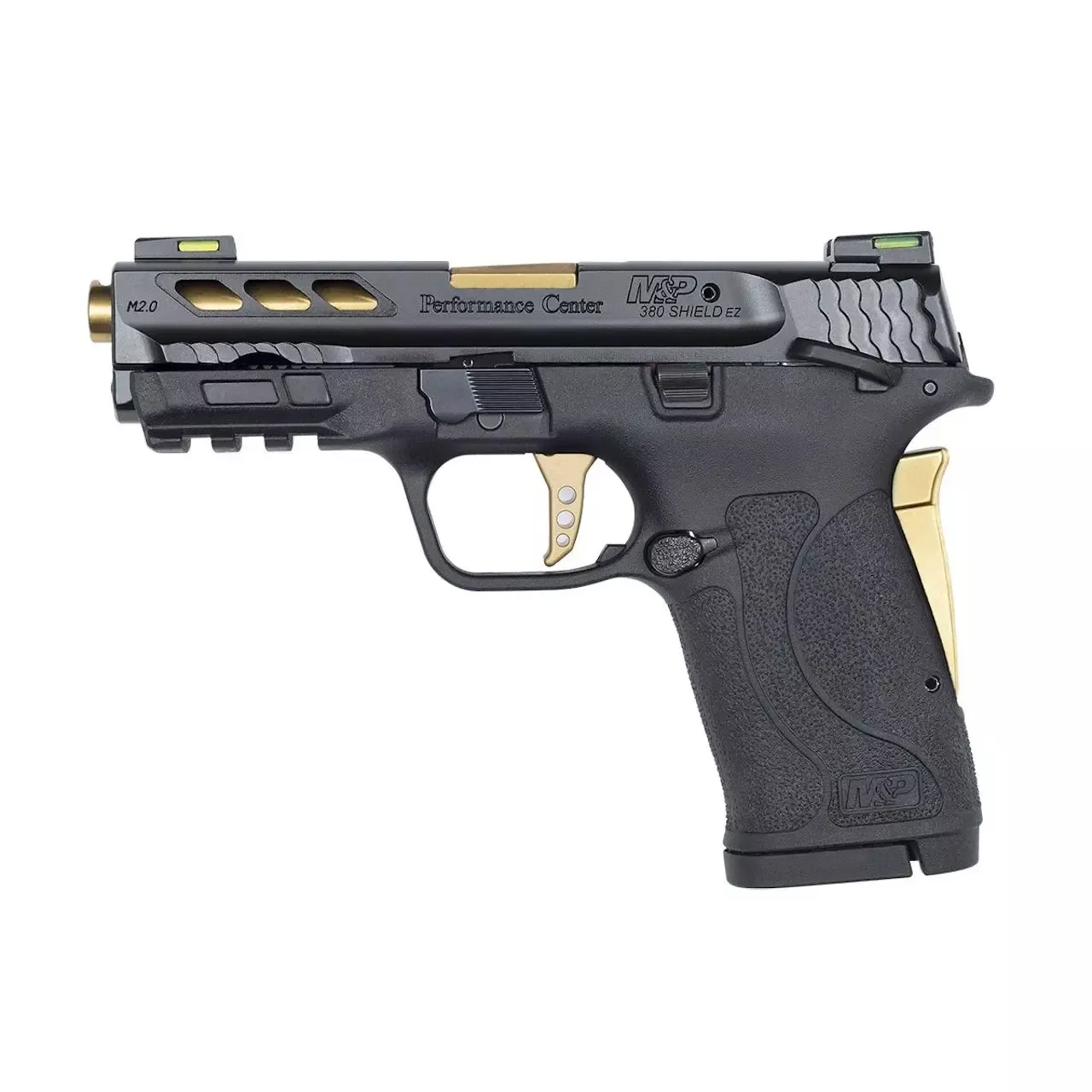 Smith & Wesson Performance Center M&P380 Shield Pistol 380 Auto Black/Gold 3.8"
