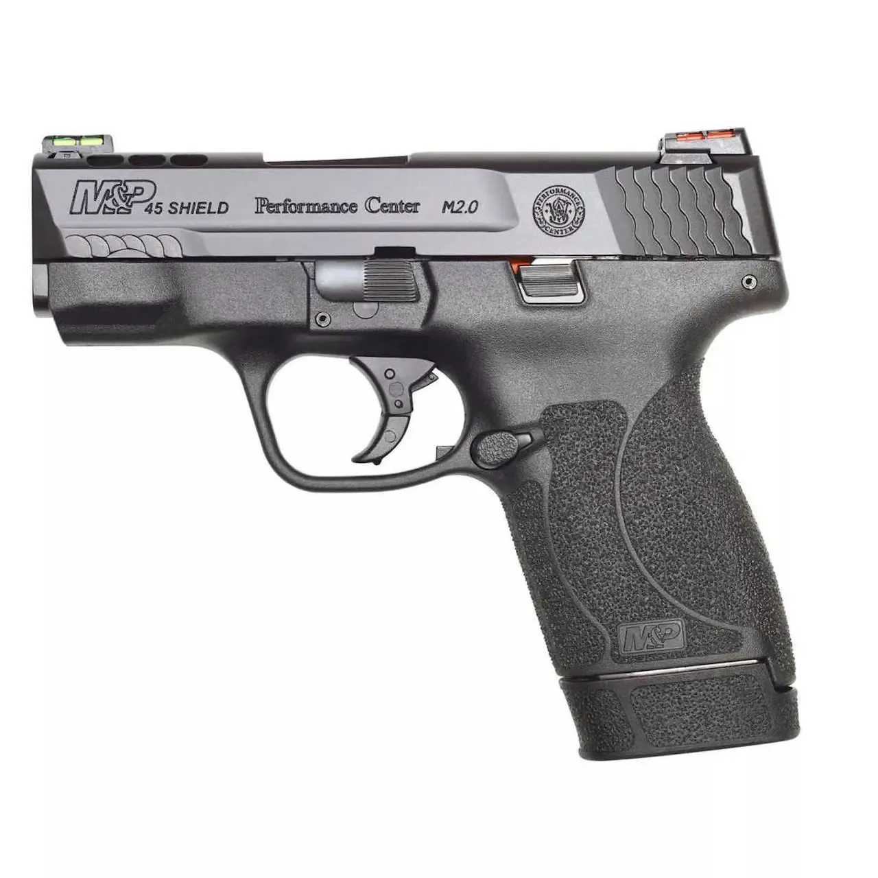 Smith & Wesson Performance Center M&P45 Shield 45 Auto Black/Silver 3.3" Pistol 12473