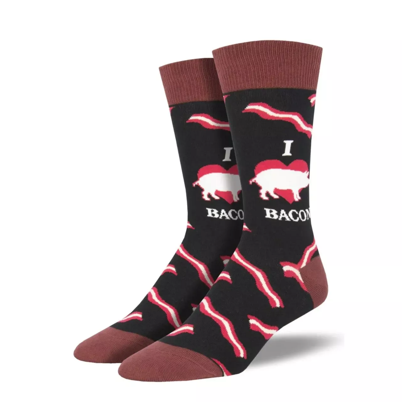 SockSmith Men's "Mmm Bacon" Black Socks