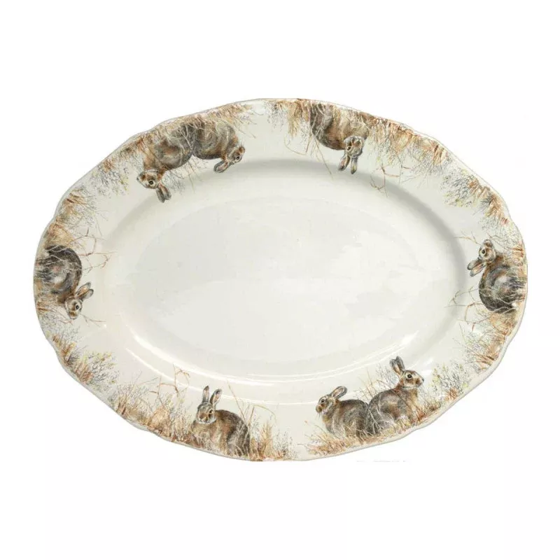 Sologne Game China Oval Platter