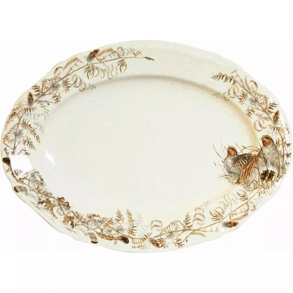Sologne Game China - Quail Oval Platter