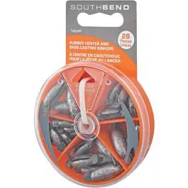 South Bend 26-Piece Rubber Center Sinker Kit Assortment