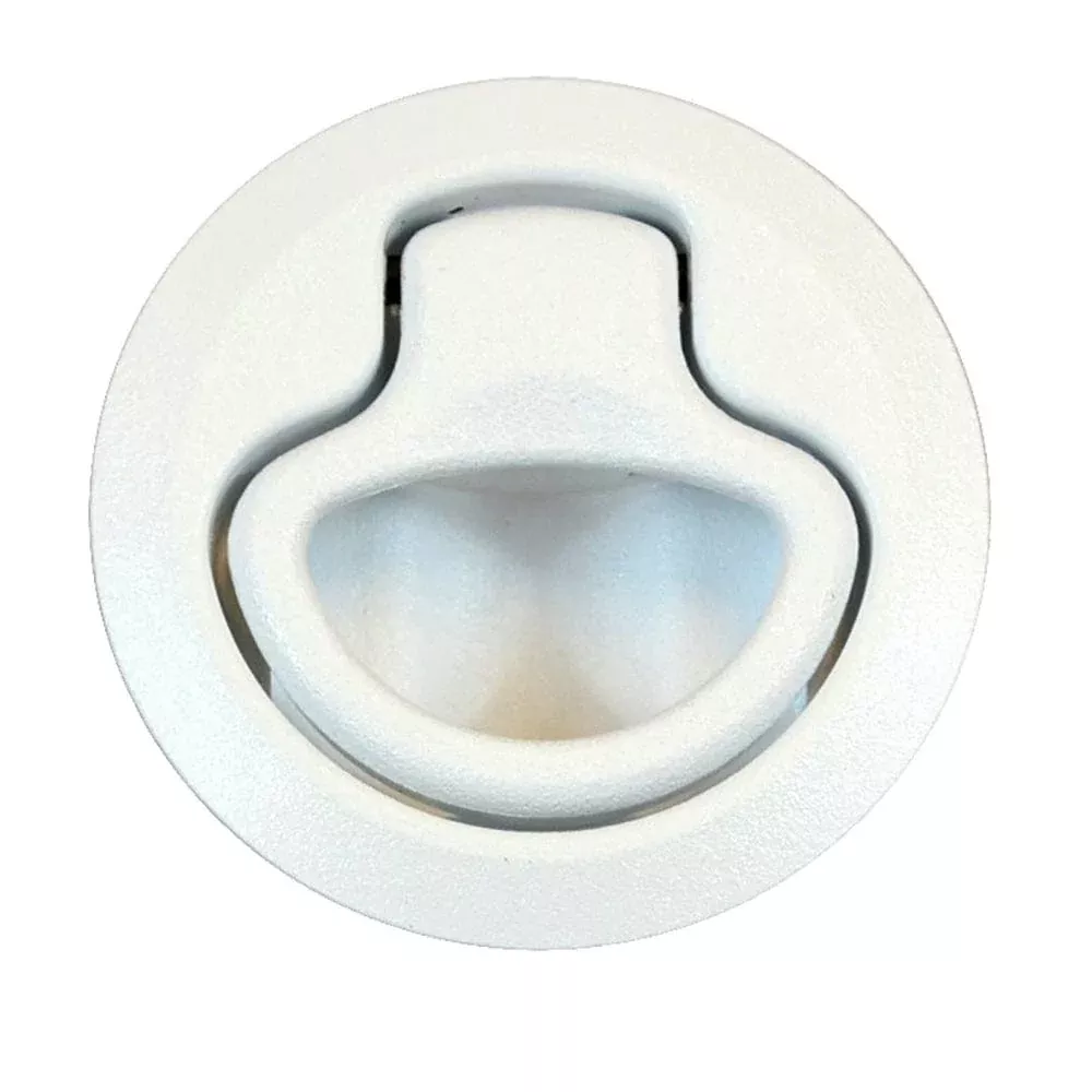 Southco Flush Pull Latch – Pull To Open – Non-Locking White Plastic