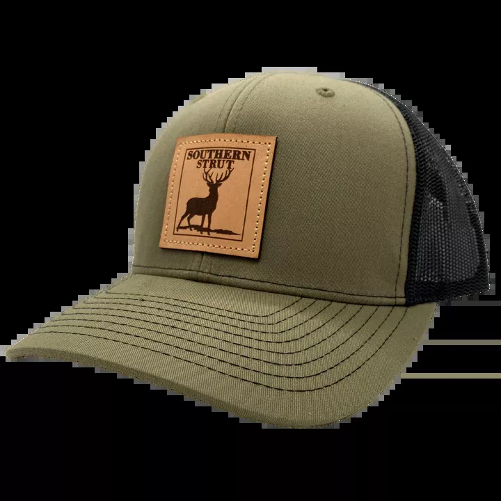 Southern Strut Brand Deer Square Leather Patch #STH022LB