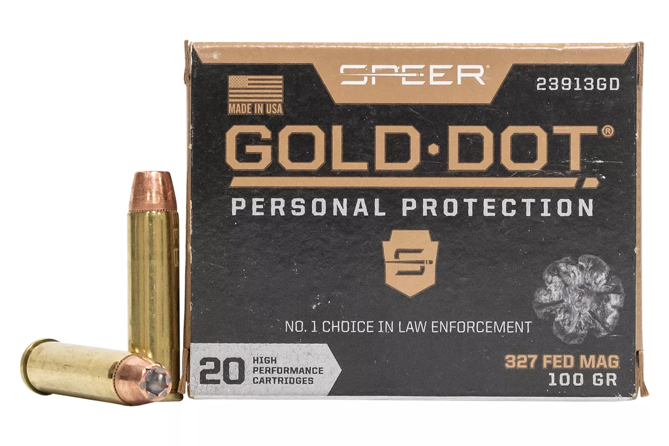 Speer  327 FED MAG 100 gr Gold Dot HP 20/Box