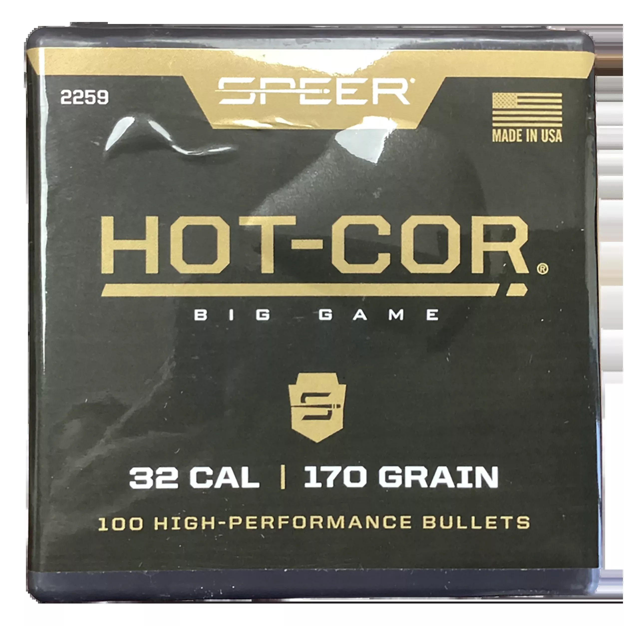 Speer Hot-Cor .32 Caliber .321" 170 Grain Soft Point Flat Nose Reloading Bullets 2259