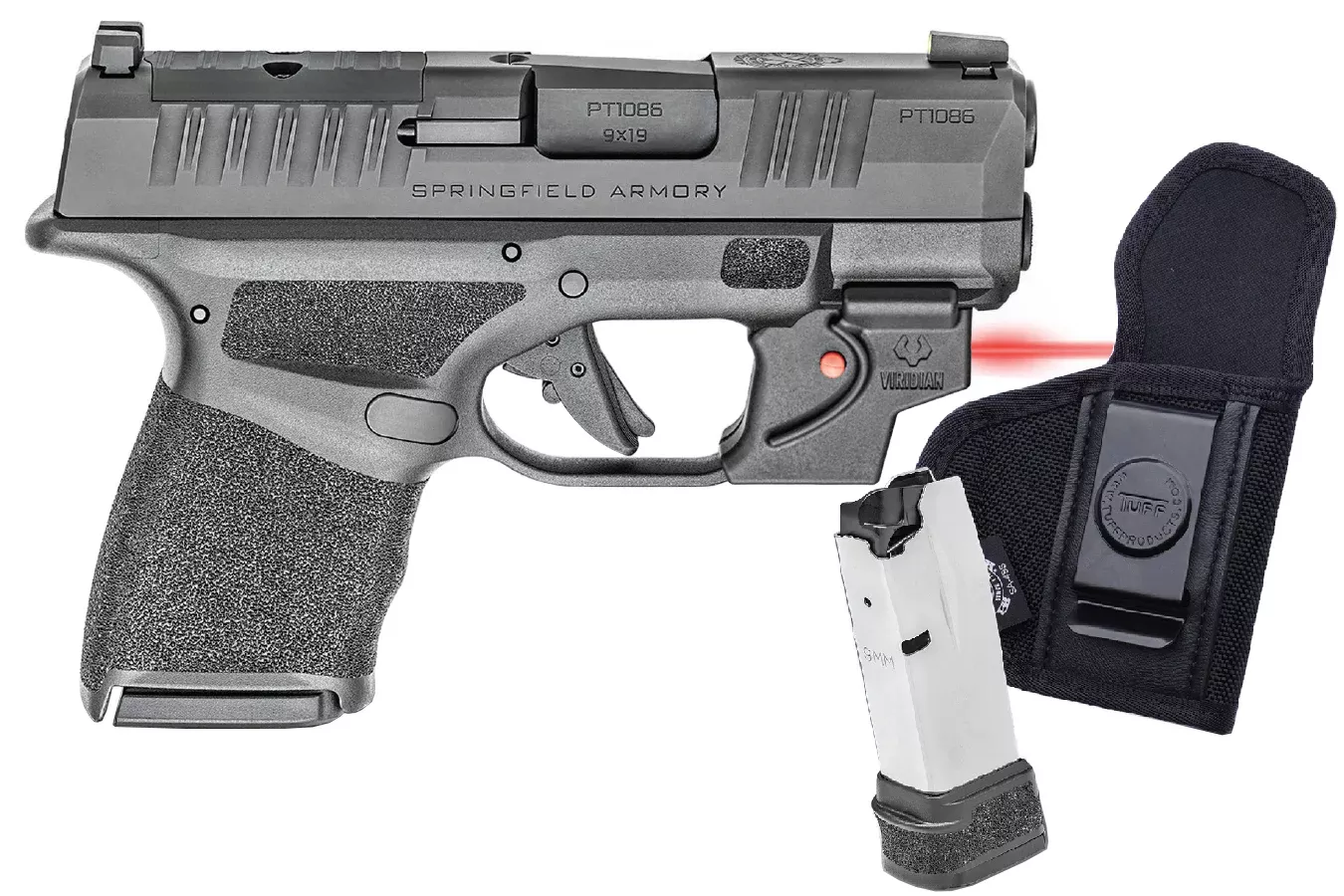 Springfield Hellcat OSP 9mm Micro-Compact Optics Ready Pistol w/ Laser, Holster, 3 Mags