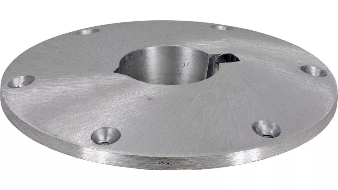 Springfield Marine Taper-Lock 9″ D Satin Aluminum Round Base for 2-3/8″ D Post• 1600003