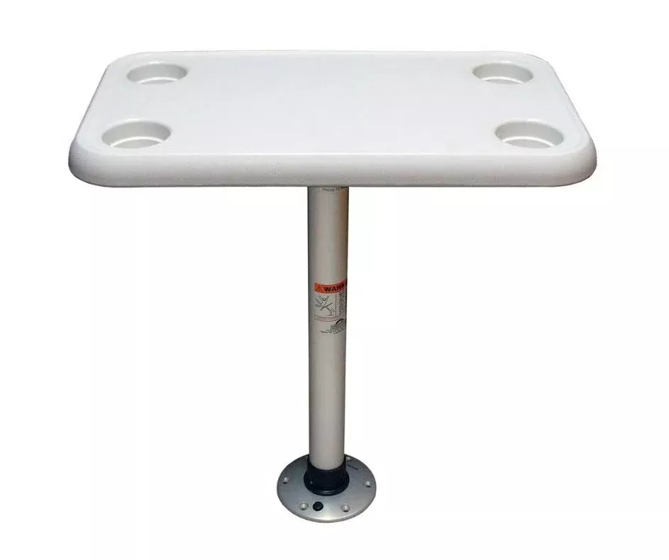 Springfield Marine Thread-Lock 28" L x 16" W Rectangular Table Kit with Surface Mount Base• 1690107