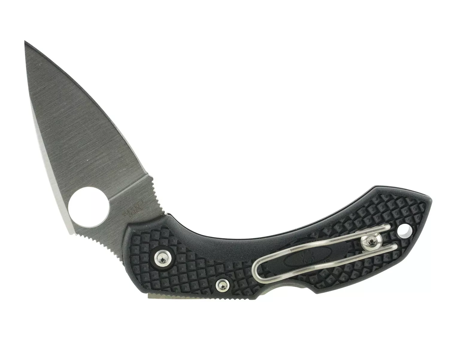 Spyderco 2.25" Clip Point VG-10 Blade Black FRN Folding Pocket Knife