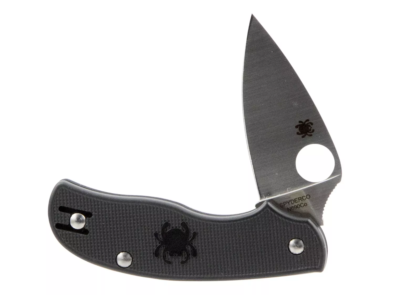 Spyderco 2.61" N690Co Blade Black FRN Handle Folding Knife