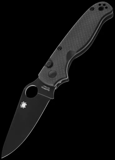 Spyderco ButtonUp Carbon Fibre Black Folding Knife