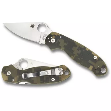 Spyderco C223GPCMO Para 3 Folding Knife 2.95" CPM-S45VN Plain Edge Blade, Digital Camo G-10 Handle