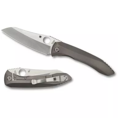 Spyderco C238TIP Paysan Folding Knife 3.88" CPM-S90V Plain Edge Blade, Titanium Handle