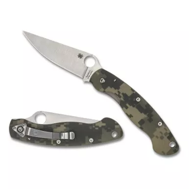 Spyderco C36GPCMO Military Model Folding Knife 4.00" CPM-S30V Plain Edge Blade, Digital Camo G-10 Handle