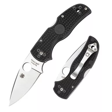 Spyderco C41PBK5 Native5 Lightweight Black Plain Edge FRN Handle Knife