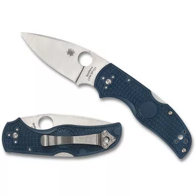 Spyderco C41PCBL5 Native 5 Lightweight Folding Knife 2.95" CPM-SPY27 Plain Edge Blade, Cobalt Blue FRN Handle