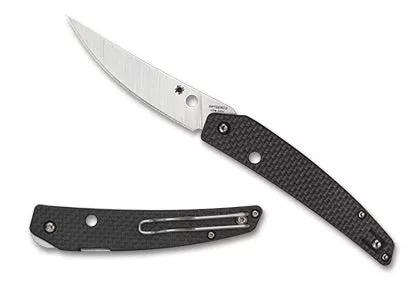 Spyderco Ikuchi Carbon Fiber Flipper Folding Knife