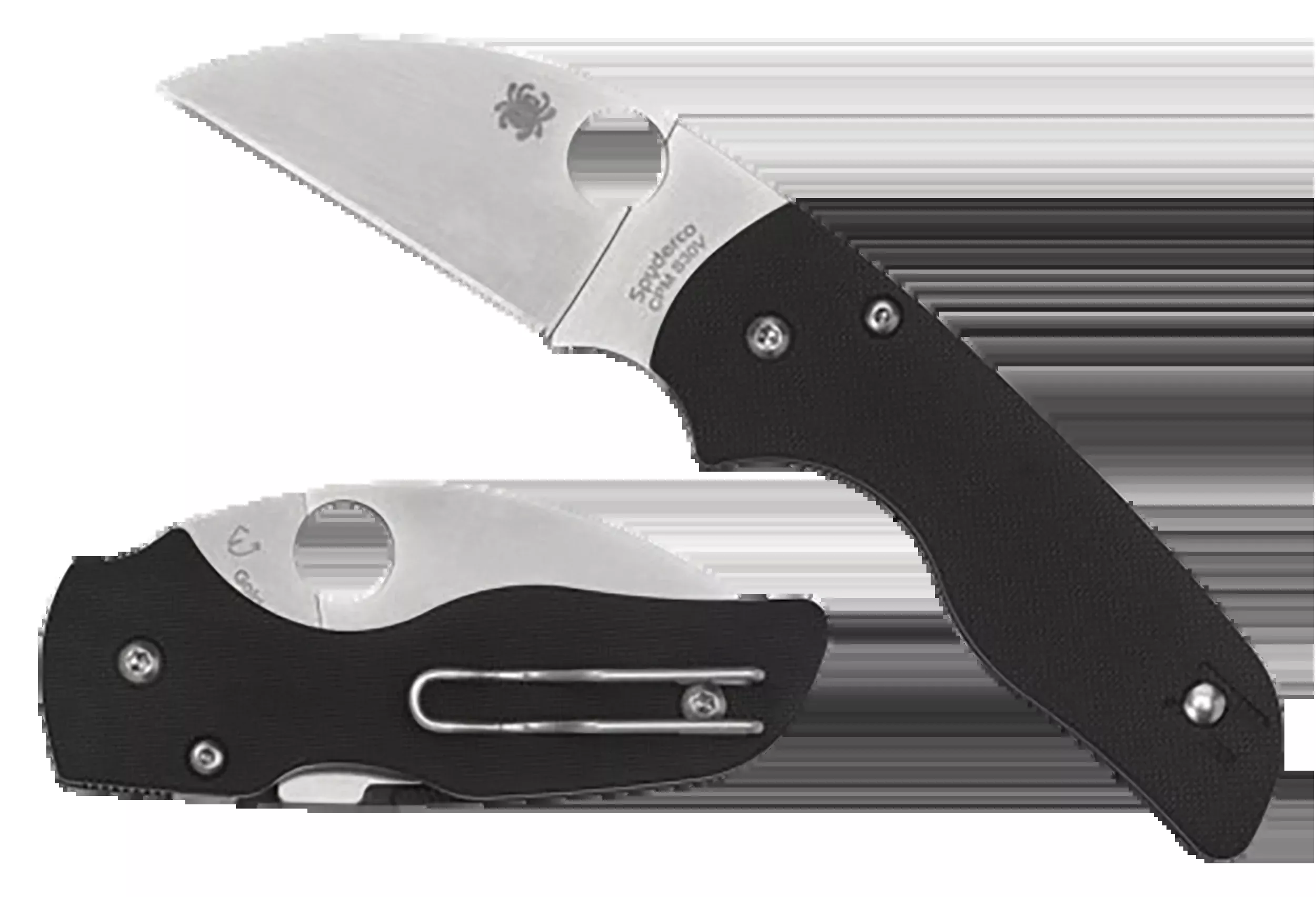 Spyderco Lil’ Native Wharncliffe Folding Knife, CPM S30V, Black G‑10, Compression Lock, 2.44 in Blade – C230GPWC