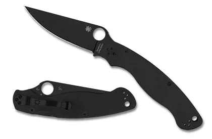Spyderco Military 2 Black G-10 Black Blade Folding Knife