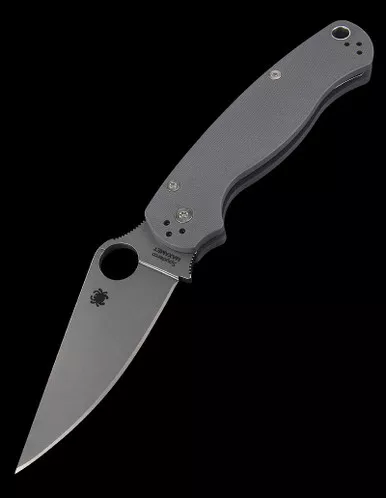 Spyderco Para Military 2 G10 Dark Gray Maxamet Folding Knife