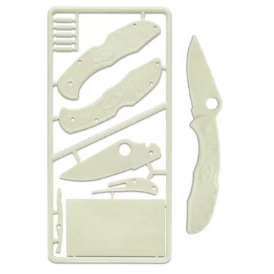 Spyderco PLKIT1 Plastic Delica 4 Folding Knife Kit, Glow in the Dark