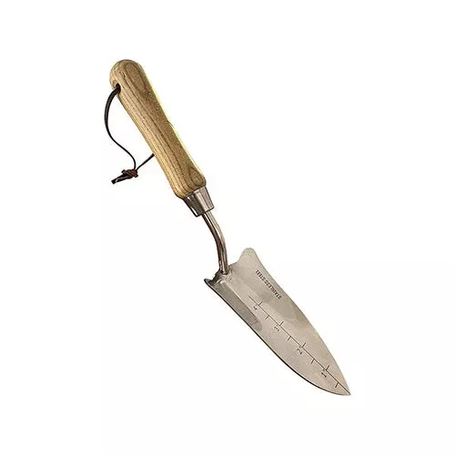 Stainless Steel Transplanter Trowel (classic wood handle)
