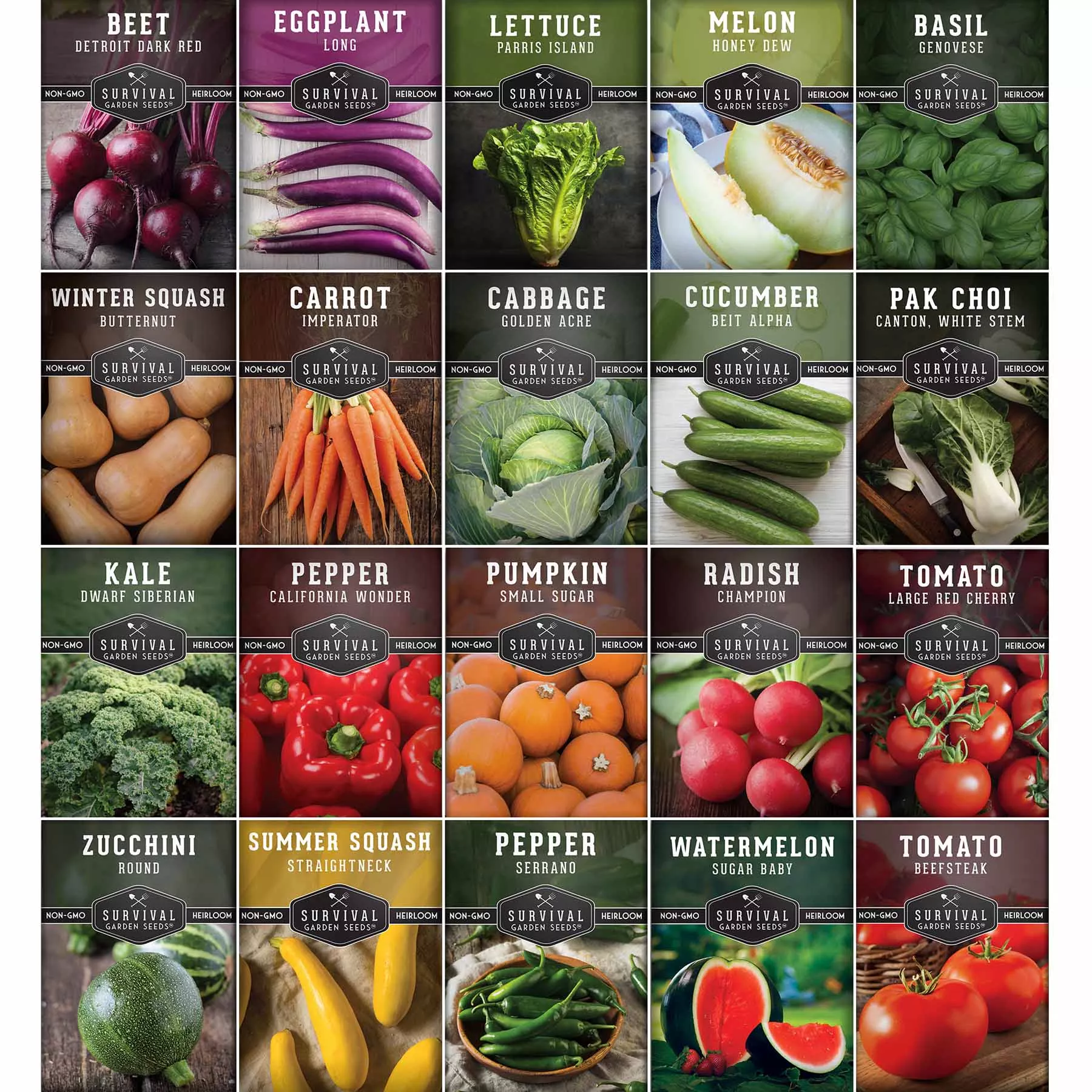 Starter Kit Seed Vault – 20 Delicious Varieties of Vegetables