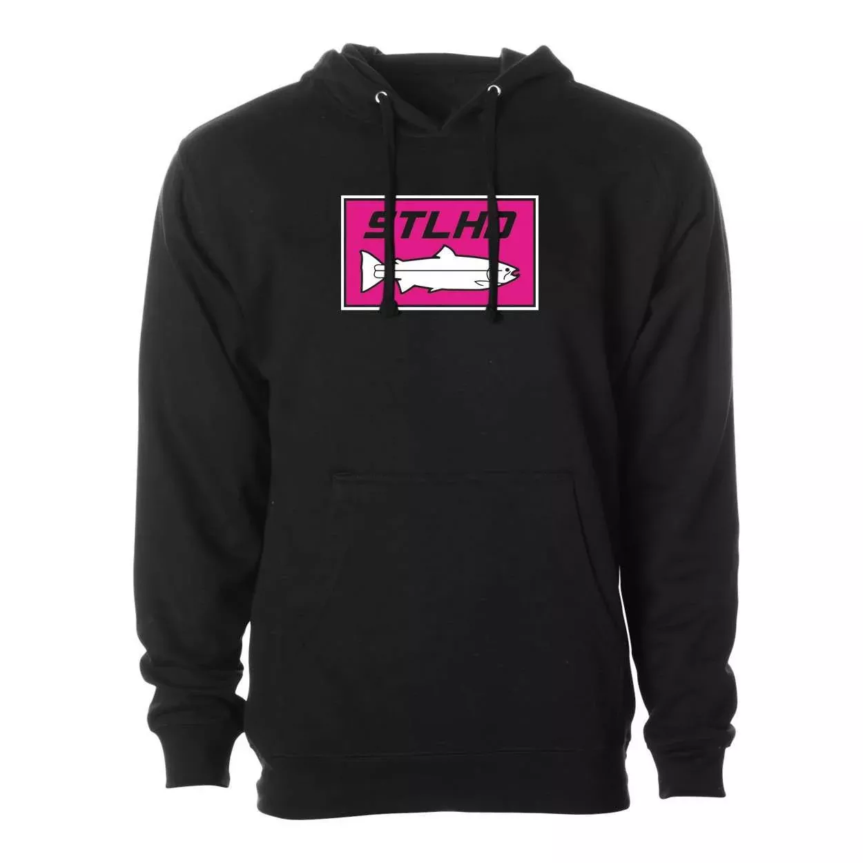 STLHD Men’s Neon Pink Black Standard Hoodie
